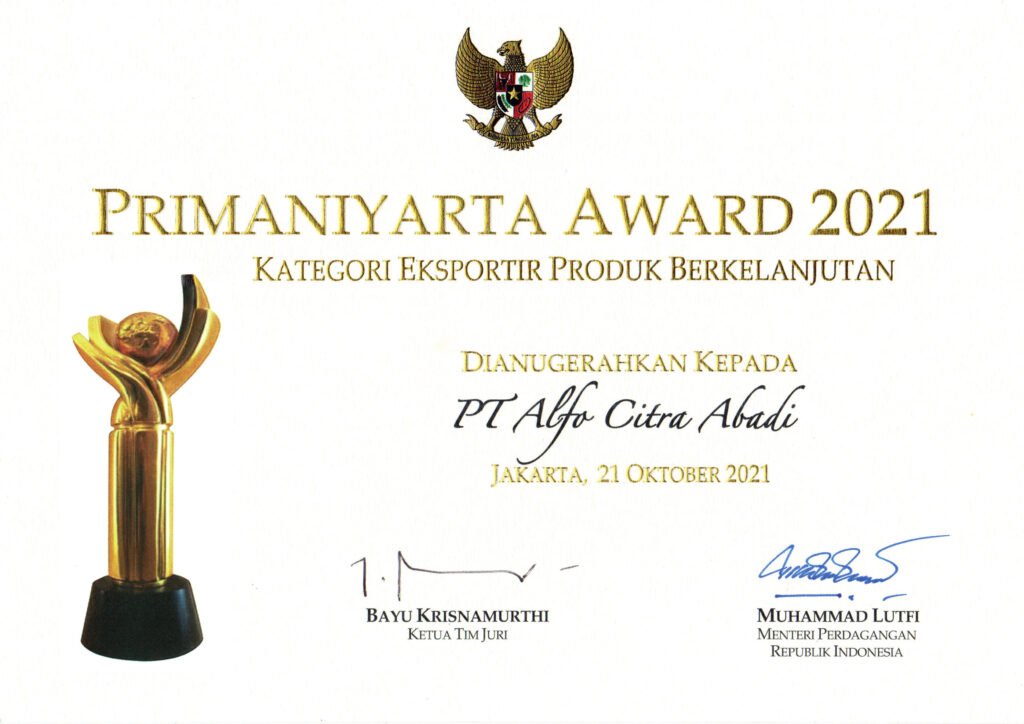 Award-winning aluminum extrusion exporter honored with 2021 Primaniyarta Award.